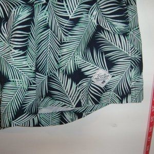 Land to Water swim trunks, size M, blue and green